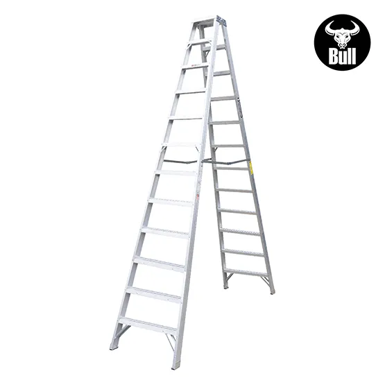 ESCALERA ALUMINIO TIJERA DOBLE ACCESO 12 PASOS 150KG 3.66m ATD150-12IA AMERICAN BULL