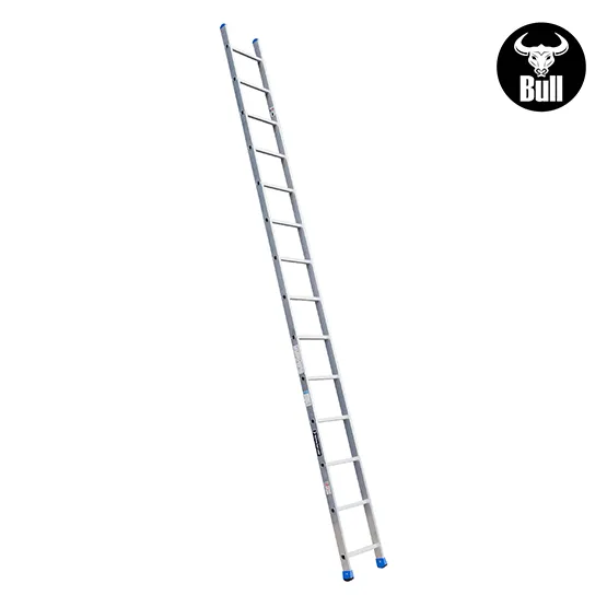 ESCALERA ALUMINIO TIPO ARRIMO 14 PASOS 150KG 4.27m AA150-14IA AMERICAN BULL