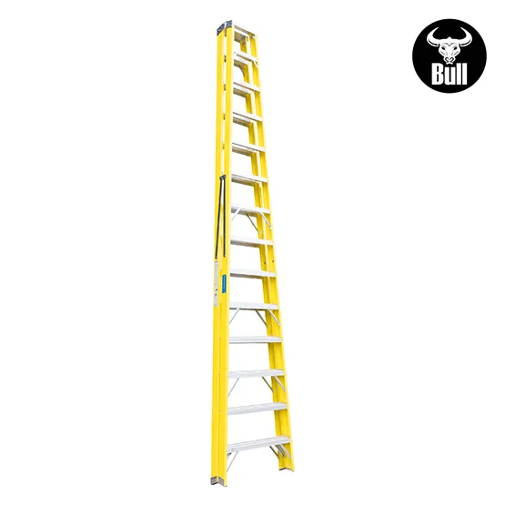 ESCALERA FIBRA TIJERA DOBLE ACCESO 14 PASOS 150KG 4.27m FTD150-14IA AMERICAN BULL