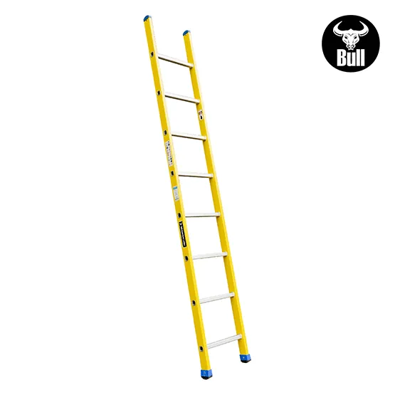 ESCALERA FIBRA TIPO ARRIMO 8 PASOS 150KG 2.44m FA150-8IA AMERICAN BULL