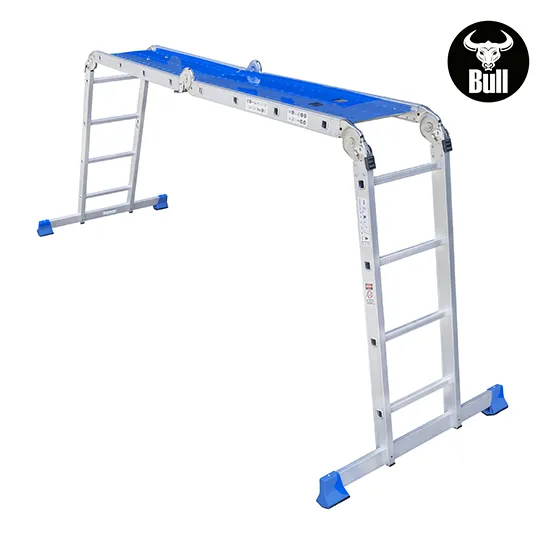 ESCALERA ALUMINIO MULTIUSOS + PLATAFORMA 16 PASOS 150KG AM150-16IA+ PASOS AMERICAN BULL