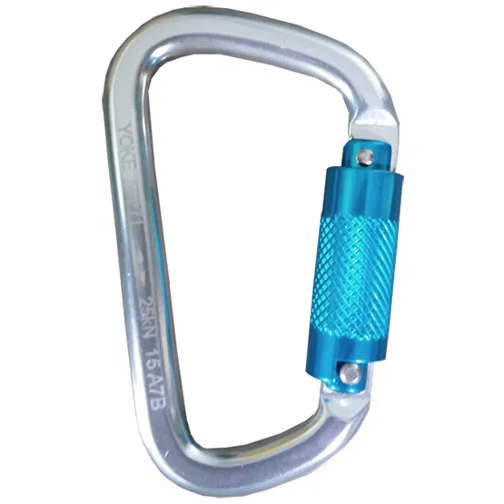 CARABINERO ALUMINIO APERTURA 22mm DOBLE SEGURO N-271 5000LBS(25KN) YOKE