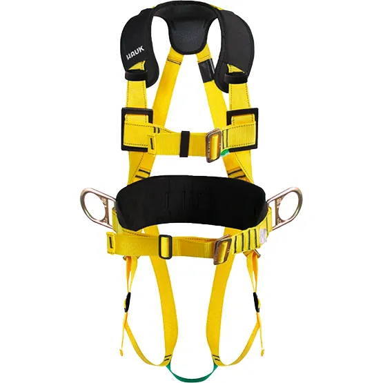 ARNÉS CON APOYO LUMBAR, 3 ANILLAS, 4 HEBILLAS Y PECHO EN H I3A4H HAUK