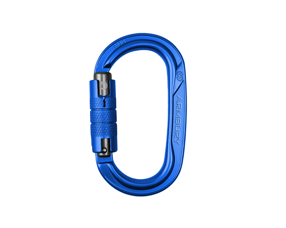 MOSQUETÓN ERGONÓMICO OVAL ALUMINIO VERDE TRIPLE SEGURO AUTOMÁTICO 31 kNCE-EN 12275-EN 362 OASIS OVAL TRIPLE - 4131434 ARMBURY