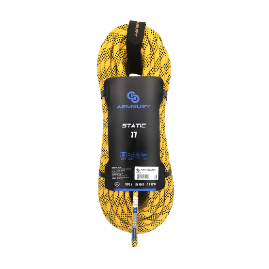 CUERDA SEMI-ESTÁTICA PARA CANYONIG O BARRANQUISMO 10.2MM AMARILLO-CHISPAS ROJAS (PRESENTACIÓN MÁX 400MTS) 29 kN CE-EN 1891 CANYONING 10.2 - CR102 ARMBURY