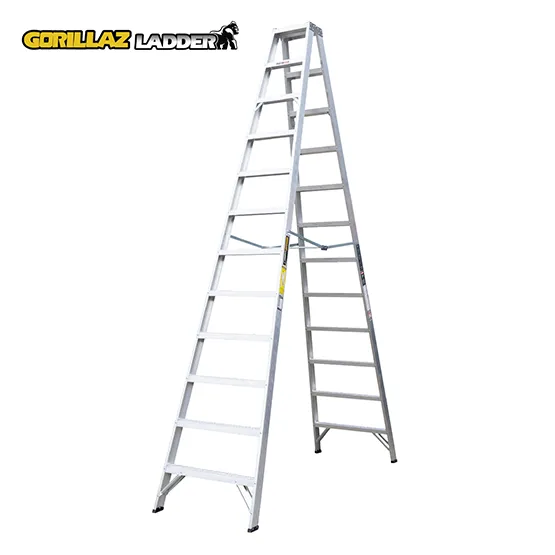 ALUMINIO ESCALERA TIJERA DOBLE 3.66m GATD12-II GORILLAZ 102KG